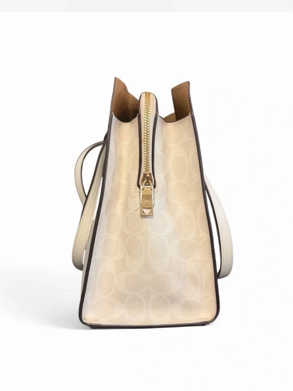 Coach Tatum Carryall in Signature Canvas Chalk White